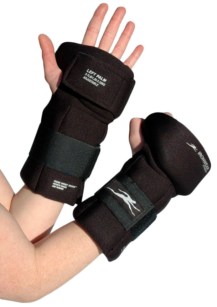 * #1 KARATE/MMA TRAINING WEIGHTS* Adjustable Hand-Wrists Irons™ (Champion Series) 3lb to 7lb each, 6lb to 14lb pair (supplied at 5lbs each)