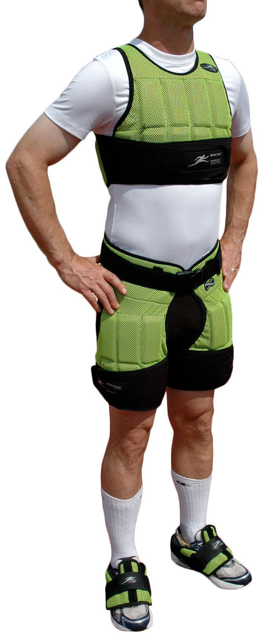 SPEED SUIT™ (short) Complete Breathable 1-22 lb. Athletic Weighted Suit & Shoe Weights