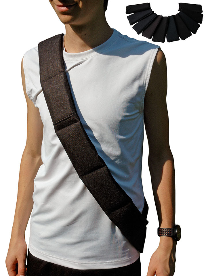 Bandolier Irons™- Bandolier Weight System, Adjustable Shoulder Weights 1 to 16 pounds- For Fast Addition of Resistance (supplied with 20 1/2 lb Flex-metal weights at 11 lb total with shell)
