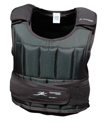 Black Ballistic Nylon, (short) Uni-Vest® Max-System™, Soft Flex-Metal®, Professional Weighted Vest, #1 FIRE FIRE FIGHTER'S VEST, adjustable from 1 to 56 lbs. supplied at 25 lbs (MS25) ?????
