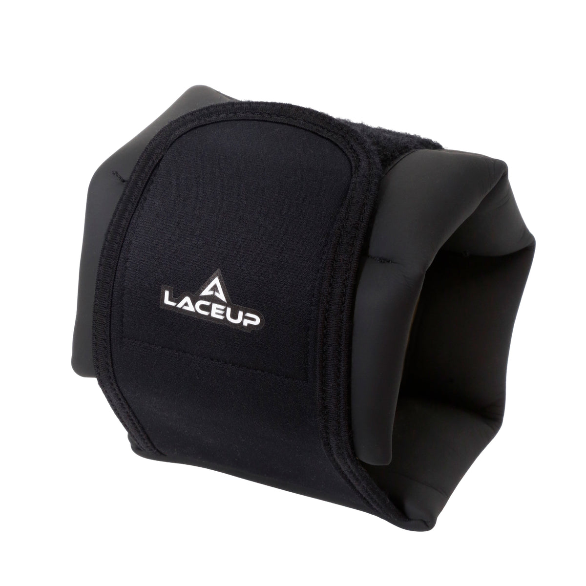 a black wrist band with white text