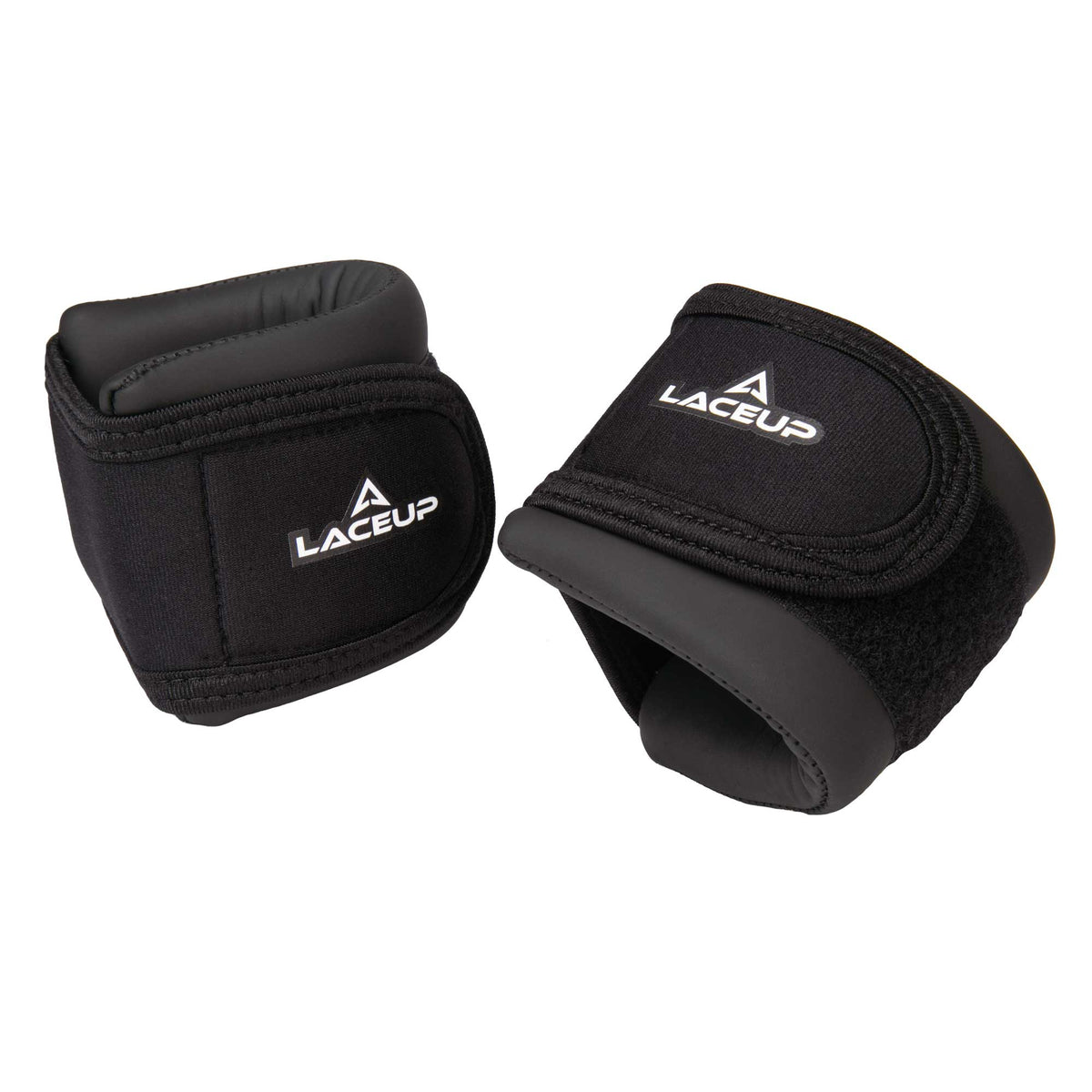 a pair of black wrist weights