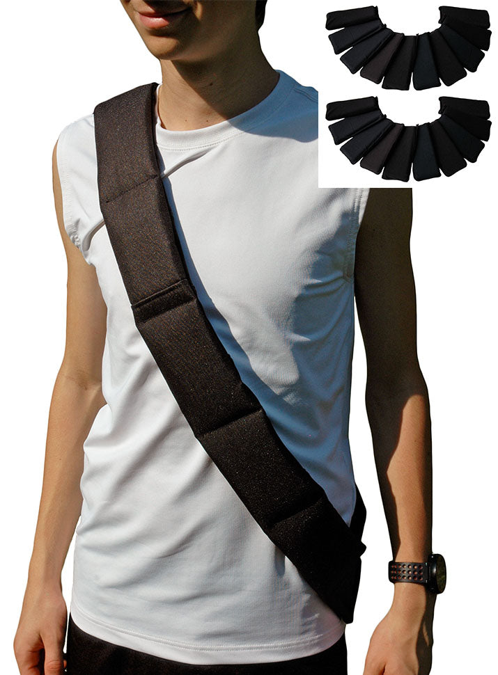Bandolier Irons™ Shell Pair- Bandolier Weight System, Adjustable Shoulder Weights 1 to 16 pounds- For Fast Addition of Resistance (Supplied with 30 Weights, at 16 lbs. total with shell)