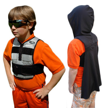 Jr. Cool Vest System™ (ChildÂ’s weighted vest with Cape & Hood) .5 to 12 lb. Weighted Vest (Supplied at 6 lbs. with 11- 1/2lbs weights)